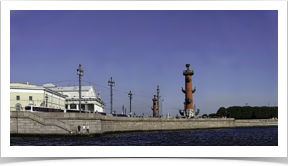 The wonderful twin lighthouses of St Petersburg.